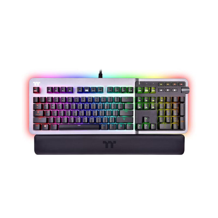 Teclado Gamer Mecánico (Cherry Mx Silver) Thermaltake Plateado K5 Rgb (Plateado)