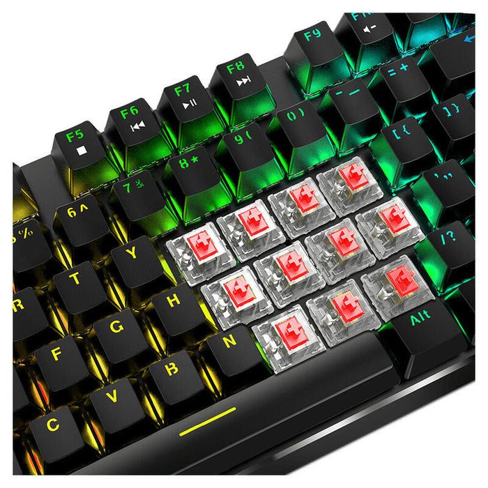 Teclado Gaming Mecánico Hiditec Gk400 Argb Switch Rojo