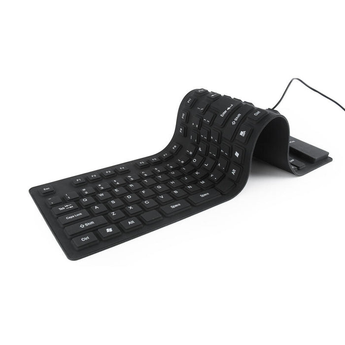 Teclado Gembird Flexible (Ingles) Keyboard, Usb + Otg, Black Color, Us Layout