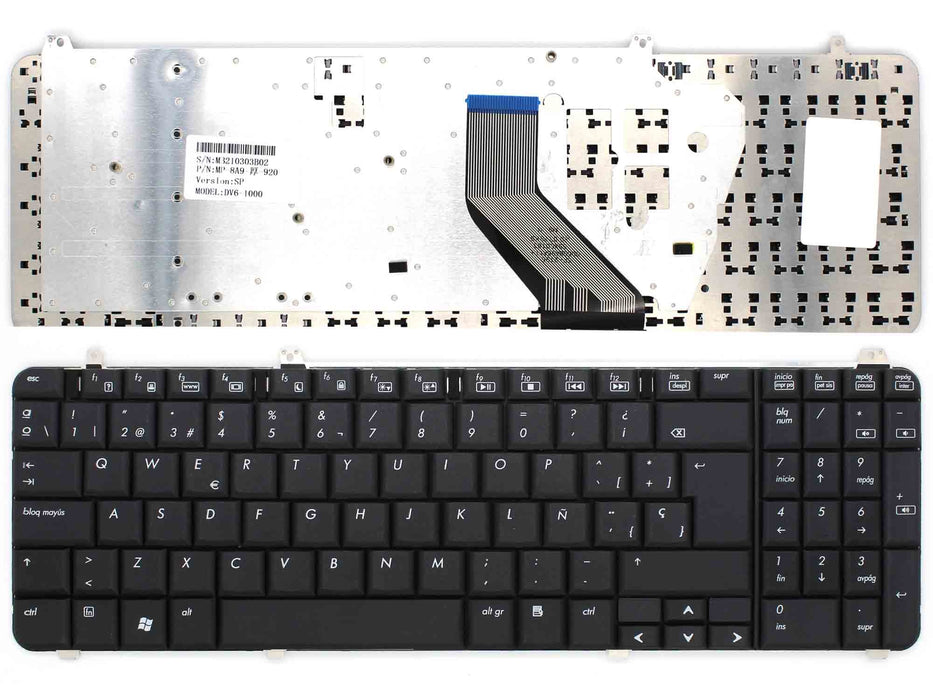 Teclado Para Portátil Hp Pavilion Dv6-1000 Dv6-2000 Negro