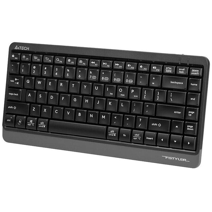 Teclado Ingles A4tech Fstyler Fbk11 2.4ghz+Bt Negro Y Gris A4tkla47124