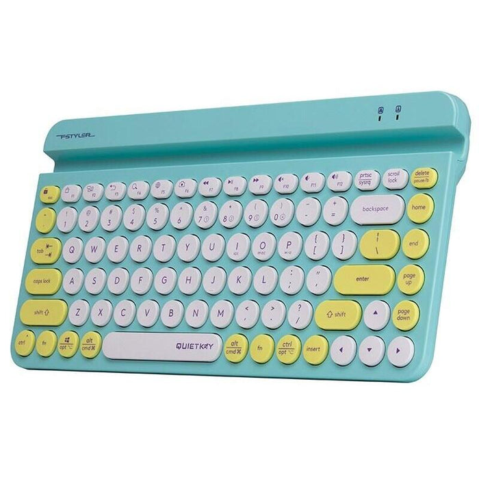 Teclado Ingles Inalámbrico A4tech Fstyler Fbk30 Avocado 2.4ghz+Bt (Silent) A4tkla47188