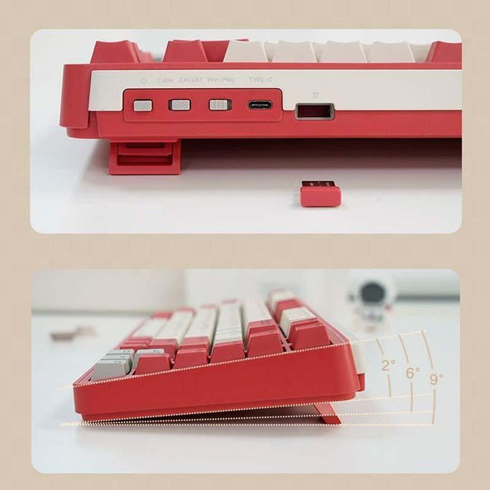 Teclado Ingles  Mecánico Miiiw Art Series Z830 Rojo Switch Amarillo