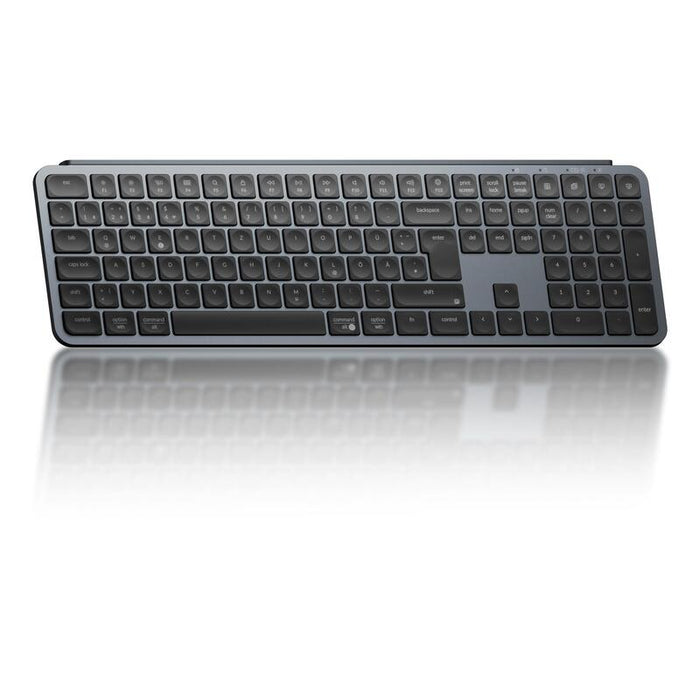 Teclado  Keychron B6 Pro  Inalámbrico Ultrafino, 2,4 Ghz/Bluetooth 5.2, 100% De-Iso, Batería De Larga Duración, Programación Zmk, Compatible Con Mac, Windows Y Linux, Gris Espacial