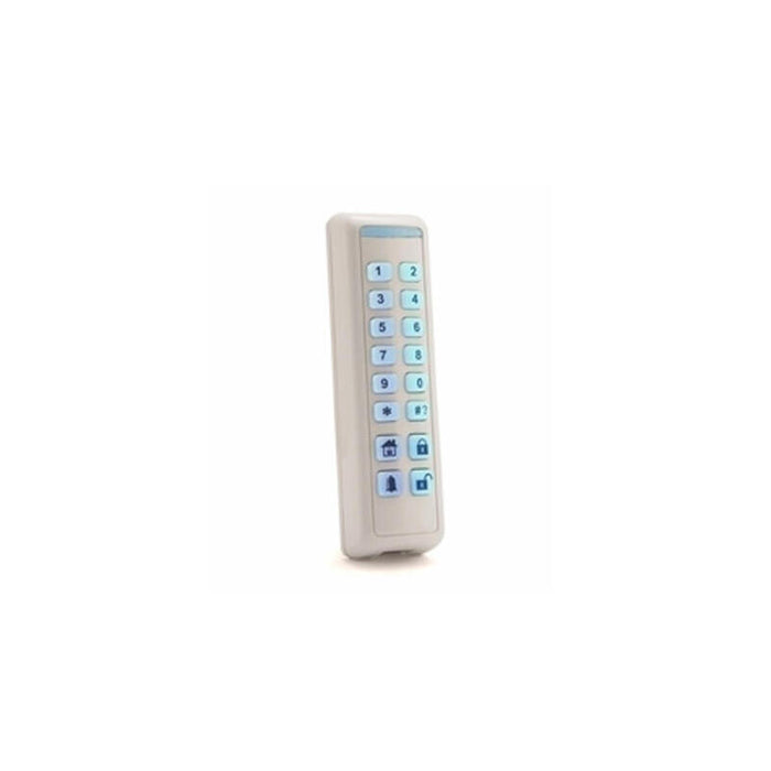 Teclado Led Slim Vía Radio Bidireccional De Grado 2 Para Instalaciones En Interior De Lightsys+/Air.Con Lector De Llaves De Proximidad 13,56mhz. Color Blanco