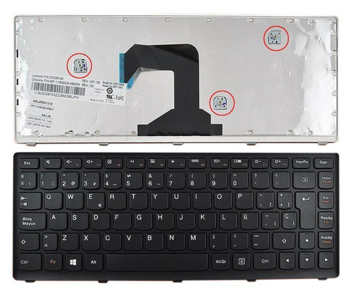 Teclado Para Portátil Lenovo U410 Negro Con Marco Negro