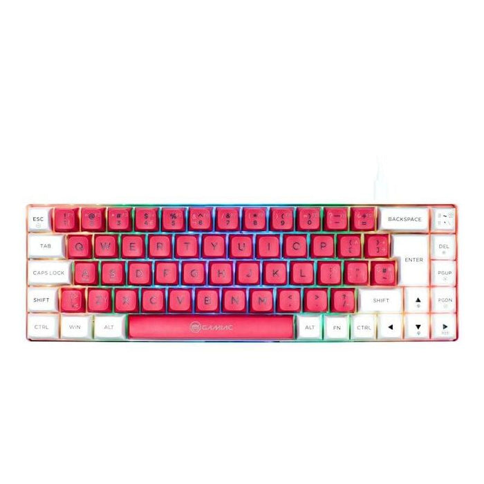 Teclado Mecánico Gamiac Tkl Rgb69g Sf Kailh Blue Blanco/Ros