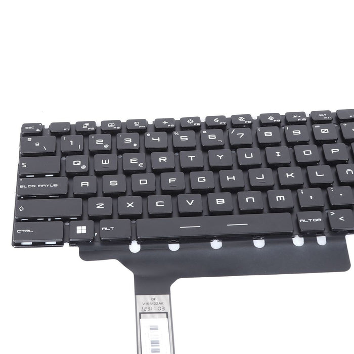 Teclado Retroiluminado Para Portátil Msi Gp76 Ge76 Gs76 Ms-17K1 22-0042C-Wx01-001 Negro