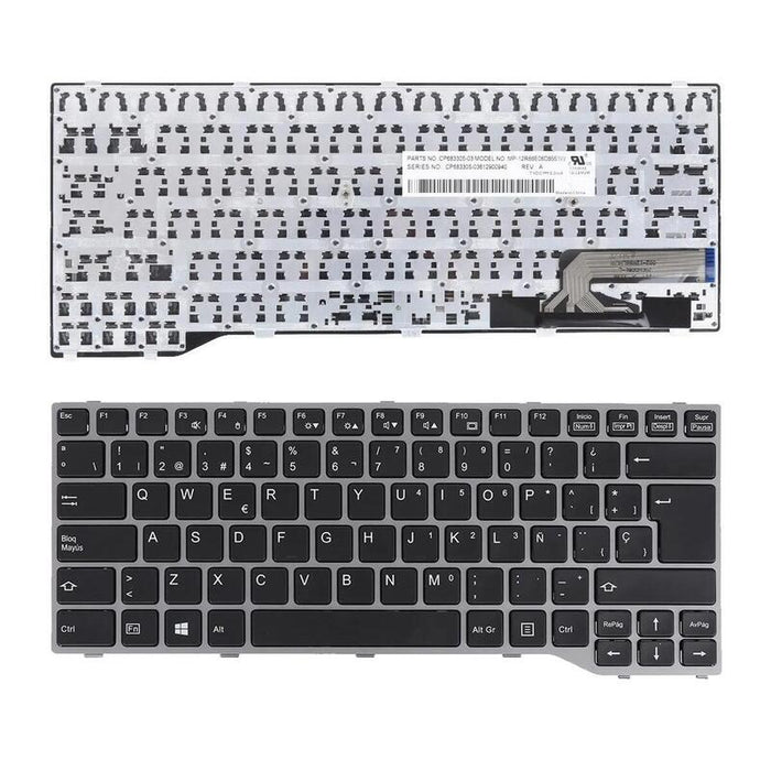 Teclado Para Portátil Fujitsu Siemens Lifebook T725 T726 Plata