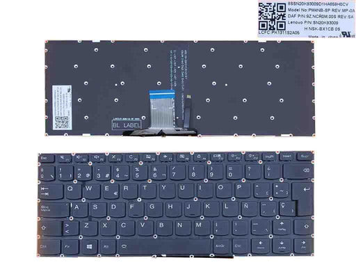 Teclado Retroiluminado Para Portátil Lenovo Ideapad 310S-14 310S-14Isk 510S-14Ikb 710S-14