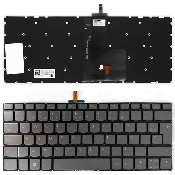 Teclado Para Portátil Lenovo Ideapad 320 14isk 320s 14ikb 320s 14ikbr Gris Retroiluminado