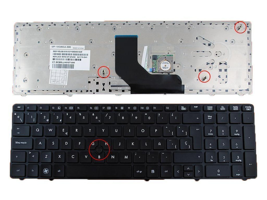 Teclado Para Portátil Hp Elitebook 8560P Probook 6560B 6565B Series