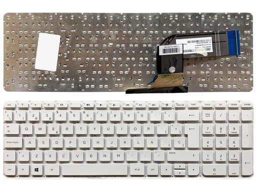 Teclado En Color Blanco Para Portátil Hp Pavilion 17-F Sin Marco