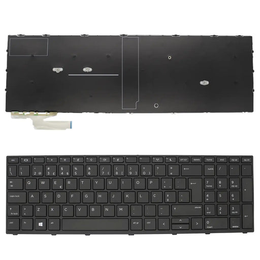 Teclado Para Portátil Hp Probook 450 G5 455 G5 470 G5 L00741-071 Negro Con Marco Portugués
