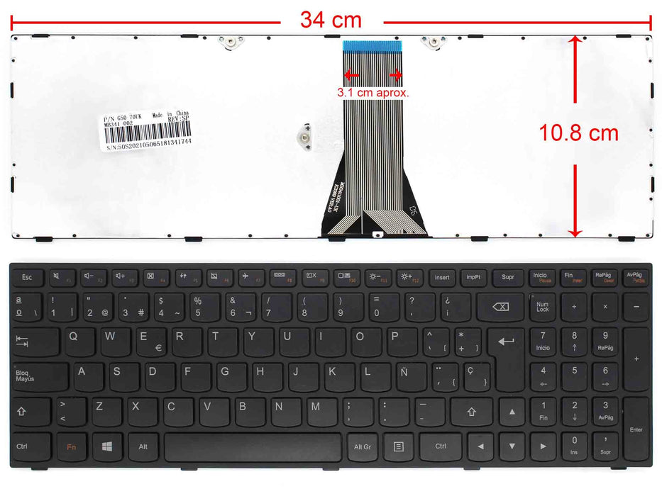 Teclado Para Portátil Lenovo Ideapad G50-70 Z50-70 G50-30 Z50 B50-70 G500S G50-80