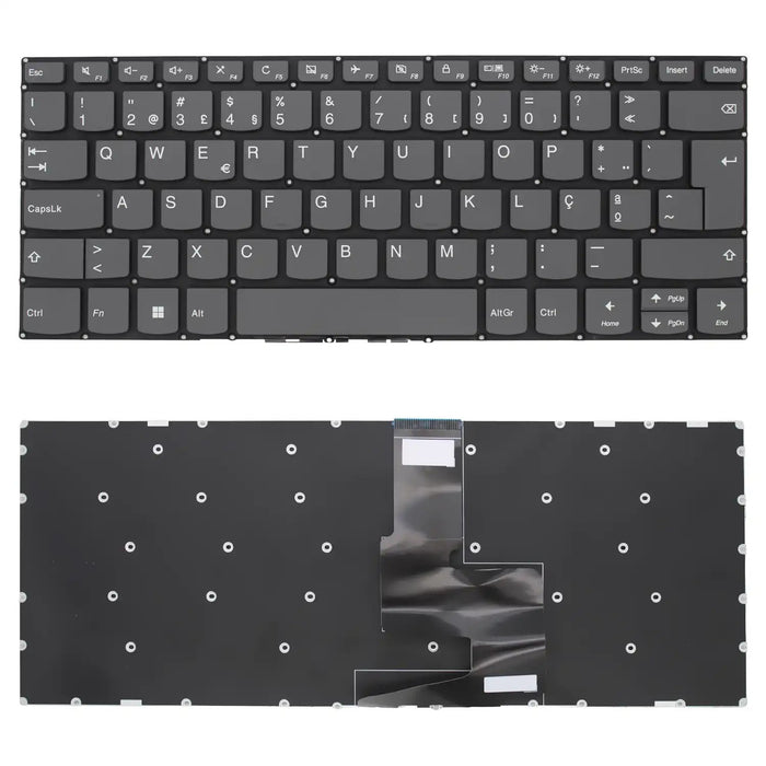 Teclado Para Portátil Lenovo Ideapad 330-14Ikb Gris Sin Marco En Portugues