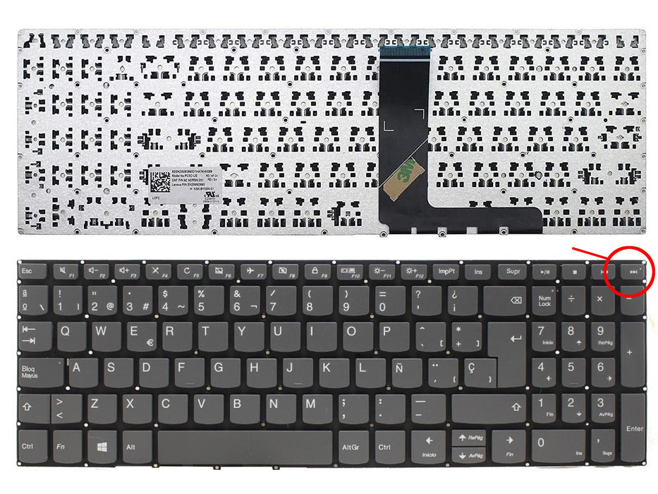 Teclado Para Portátil Lenovo Ideapad 5 15Are05 15Iil05