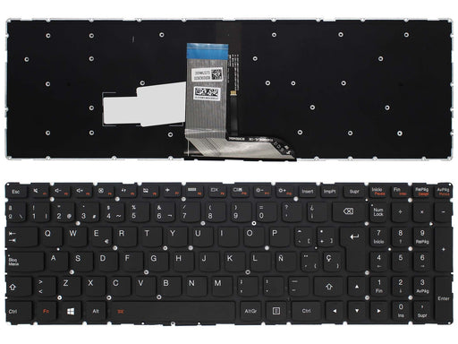 Teclado Para Portátil Lenovo Ideapad Yoga 700-15Isk Negro Retroiluminado