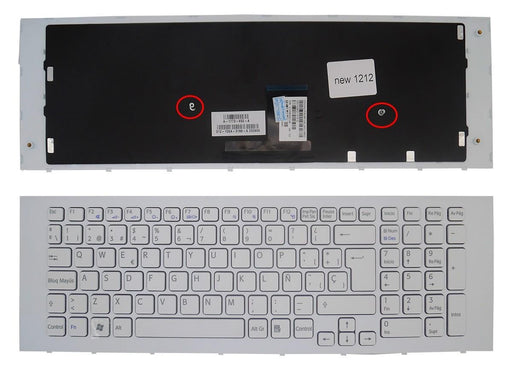 Teclado Para Portátil Sony Vaio Vpc-Ej Series Con Marco Blanco
