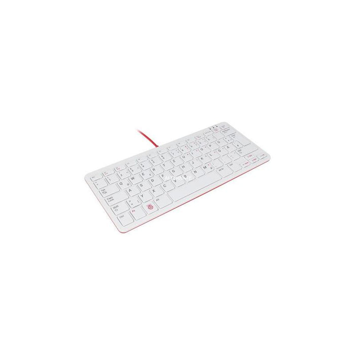 Teclado Raspberry Pi Oficial De La Fundación Raspberry Pi Blanco/Rojo, Diseño De, Incl. Concentrador Usb De 3 Puertos Rb-Tasta01w