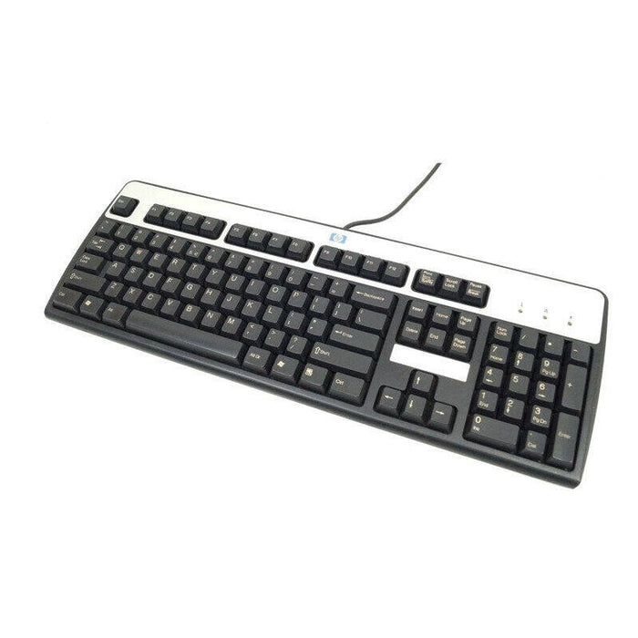 Teclado Reacondicionado Hp Sk-2885 / Ku0316  Español (Qwerty) Negro/Plata Con Cable Usb   1 Año De Garantia