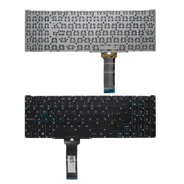 Teclado Retroiluminado Para Portátil Acer Nk151310Bnegro Y Azul