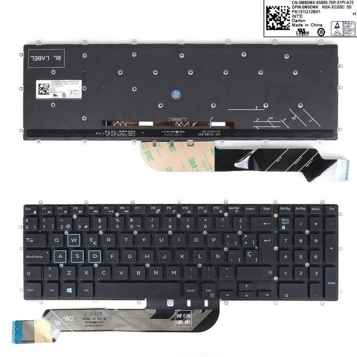 Teclado Retroiluminado Para Portátil Dell 7566 14 0037a Wx01 K31 Pk131q12b01 0m9dmk
