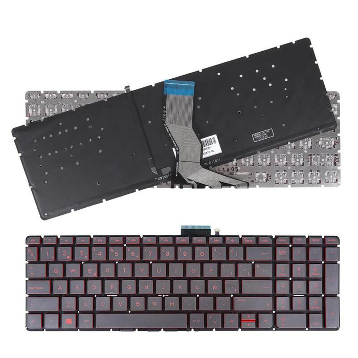 Teclado Retroiluminado Para Portátil Hp 15 Ax000na 15 Ax016tx 15 Ax030tx Negro
