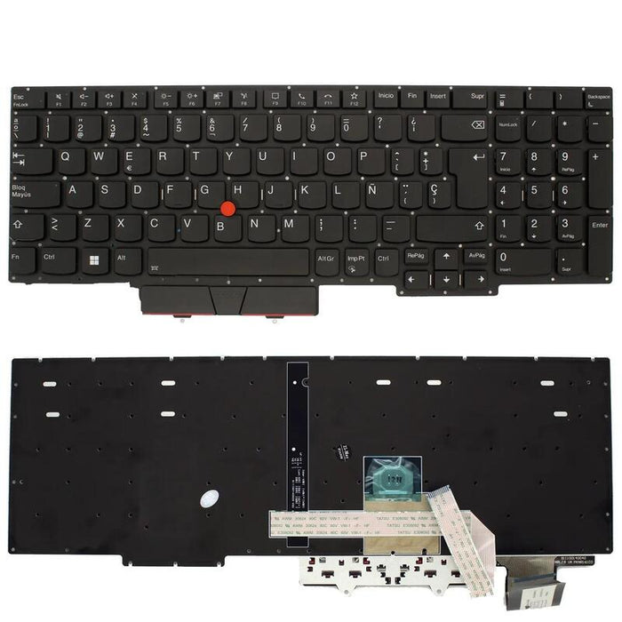 Teclado Retroiluminado Para Portátil Lenovo Thinkpad E15 2020 Negro