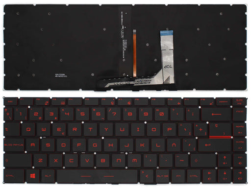 Teclado Para Portátil Msi Gf63 Gf65 Gs65 Gs65Vr Retroiluminado Negro