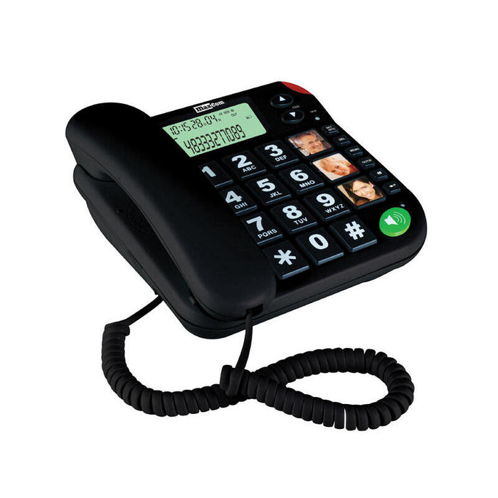 Telefono Sobremesa Maxcom Teclas Grandes Blanco