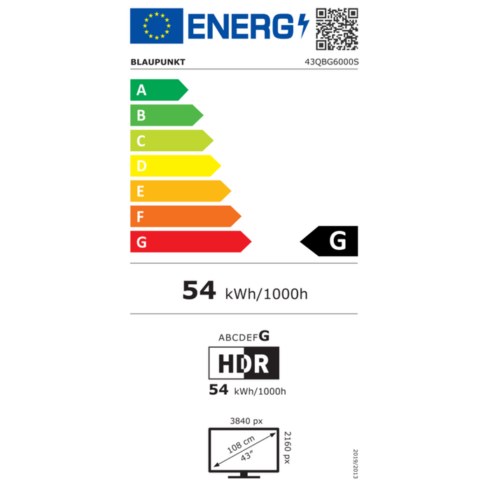 Televisor  Blaupunkt 43qbg6000s 43" (108cm) Qled 4k Ultra Hd Google Tv