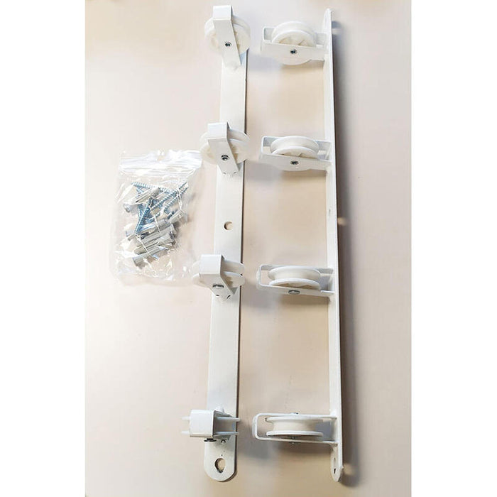 Tendedero De Pared Basic C/4 Poleas Blanco 47x5x5cm