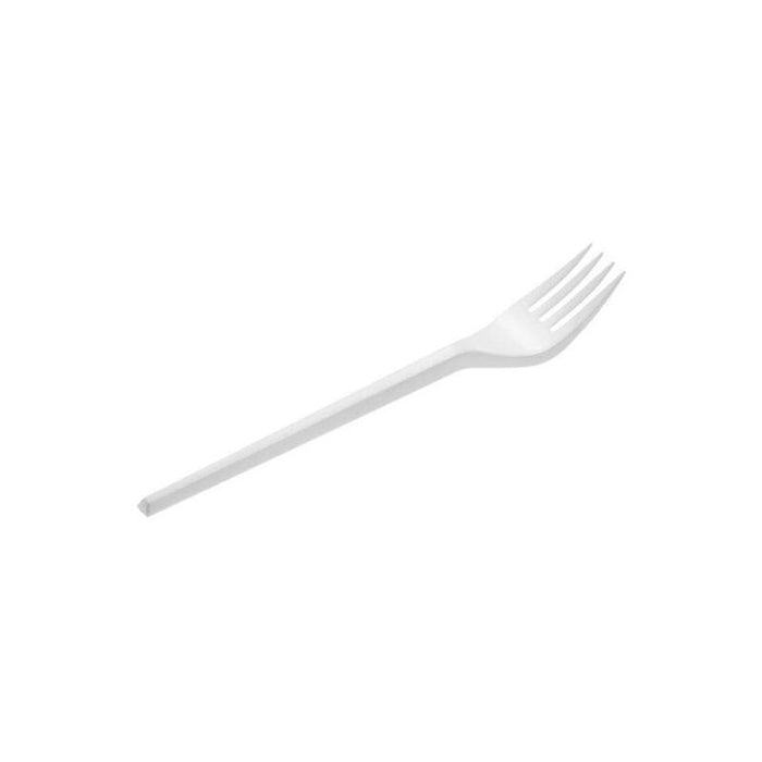 Tenedor Grande Reutilizable 16,5cm Pack De 20 Blanco