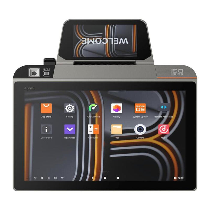 Terminal D3 Mini Gms, Android 13, 10.1+4 Pulgadas, 3/32gb, 1 Mp Camera, 4g, Finger Sensor, 80 Mm Printer, Scanner