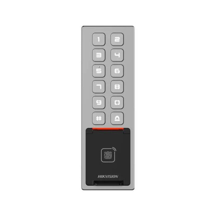 Terminal De Control De Accesos Tarjeta M1 Huella Digital Pin Y Bluetooth Ip65 Ik08 Diseño Slim Hikvision