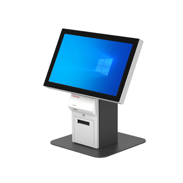 Terminal Kiosko Ek Series, 15.6, Intel I3, Windows 10 Iot, 4gb Ram, 128gb Rom, Impresora 80 Mm, Lector Nfc, Wifi, Bluetooth Y Base Para Mostrador.