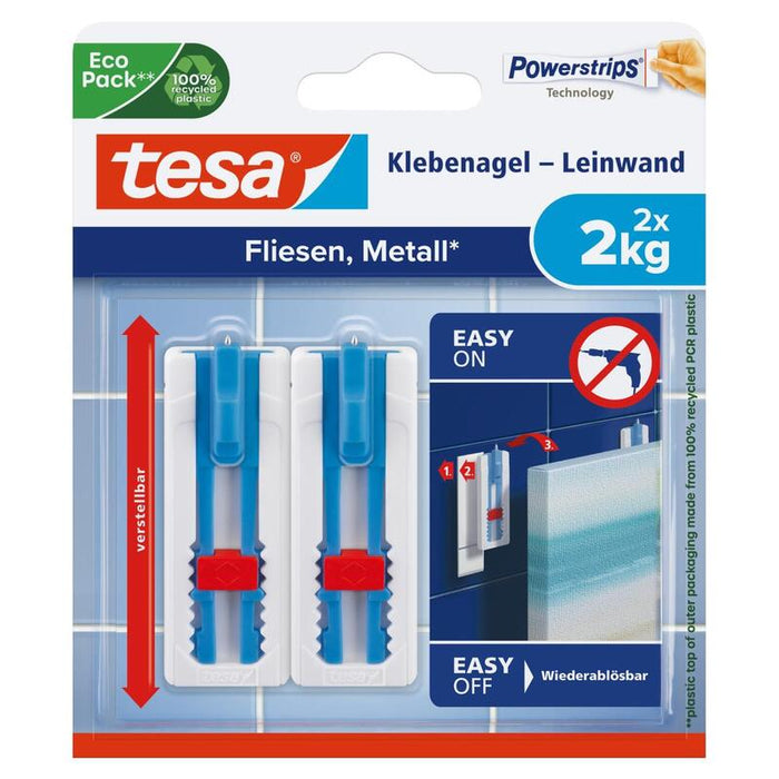 Tesa Klebenagel-Leinwand Fliese&Metall 2 X 2kg Vermellbar