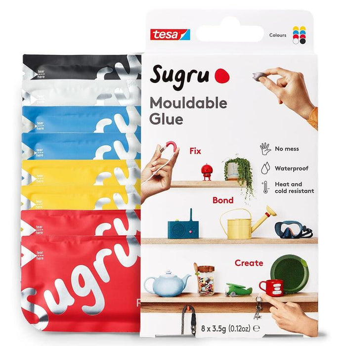 Tesa Sugru Allzweckkleber 8uds Rojo/Azul/Amarillo/Negro/Blanco