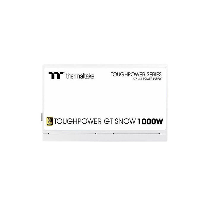 Fuente De Alimentación Thermaltake Toughpower Gt Snow 1000w  De Pc White, 1x Gpu De Alta Potencia De 12 Pines, 5x Pcie, Gestión De Cables, 1000 Vatios Ps-Tpt-1000fnfage-W