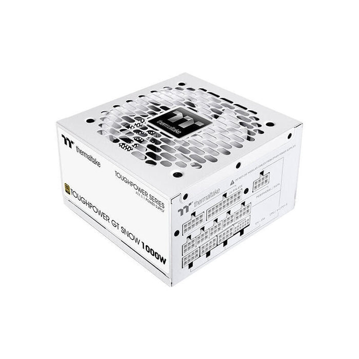 Fuente De Alimentación Thermaltake Toughpower Gt Snow 1000w  De Pc White, 1x Gpu De Alta Potencia De 12 Pines, 5x Pcie, Gestión De Cables, 1000 Vatios Ps-Tpt-1000fnfage-W