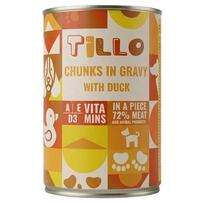 Tillo Trozos En Salsa Z Kaczka Comida Húmeda Para Perros 415g