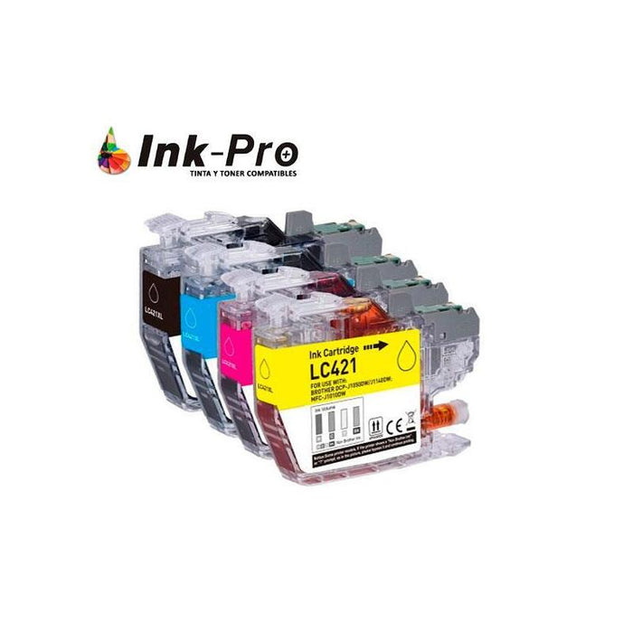 Tinta Inkpro Brother Lc421 Amarillo 200 Pag. Premium