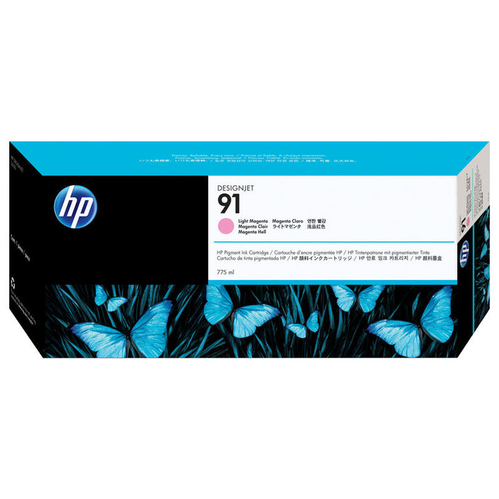 Tinta Original Hp 91 775 Ml Magenta Claro Original Para Designjet Z6100, Z6100ps