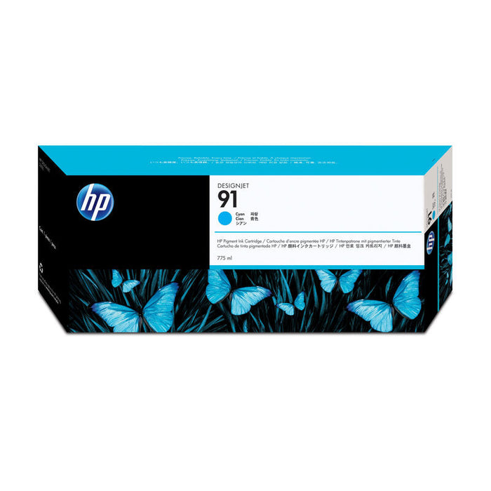 Tinta Original Hp 91 Pigmentada Cian De 775 Ml
