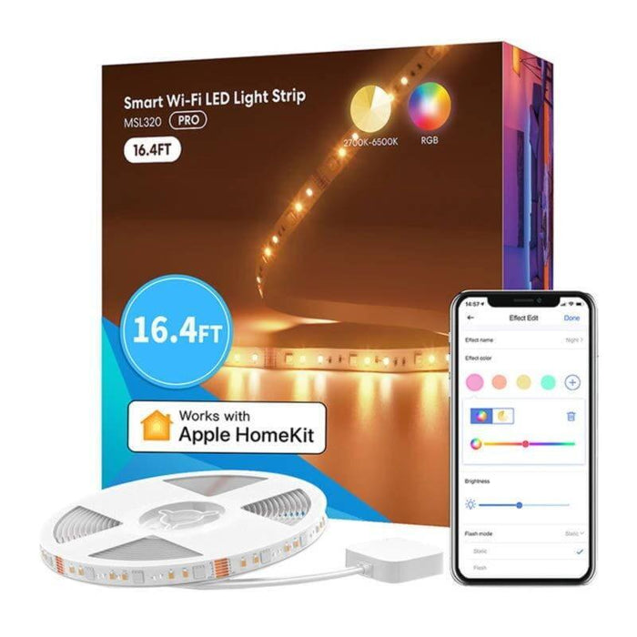Tira Led Meross Msl320 Rgbww   Inteligente