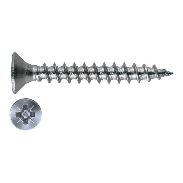 Tirafondo Din-7505-A, Cabeza Avellanada Pz2, Zincado Cr-3, 4,5 X 40 Mm, Caja 500 Uds