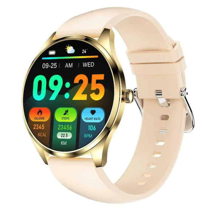 Tn99 Smartwatch Con Correa De Silicona Dorado Pantalla Amoled 1,43 Pulgadas
