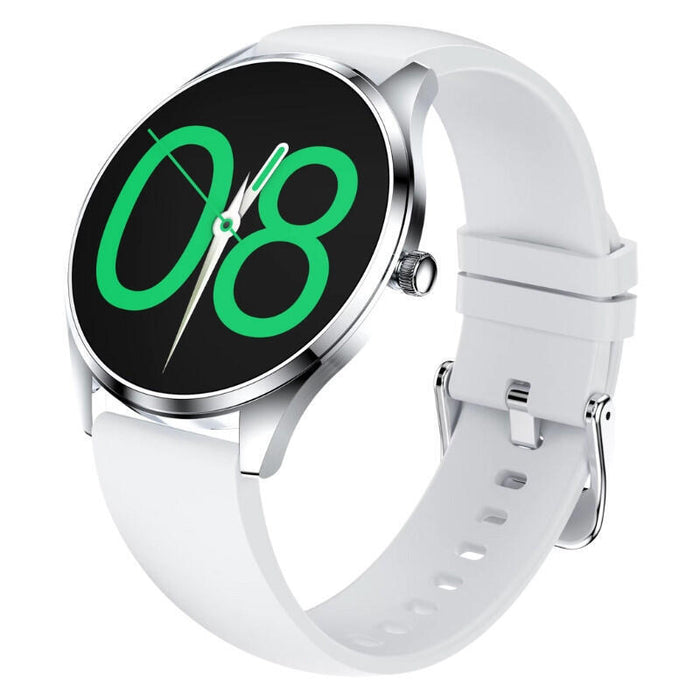 Tn99 Smartwatch Con Correa De Silicona Plata Monitoreo De Frecuencia Cardíaca
