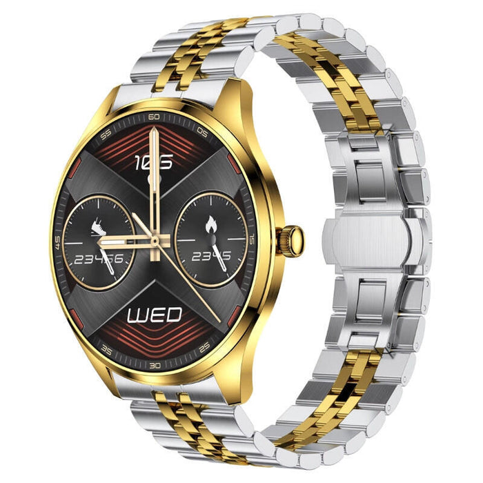 Tn99 Smartwatch Con Correa Metal Dorado Ip67 Llamadas Bluetooth